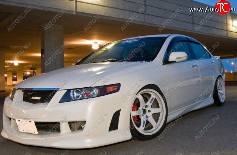 8 399 р. Бампер передний Mugen Style  Acura TSX  CL9 (2003-2008), Honda Accord ( CL,  CM) (2002-2006) (Неокрашенный)  с доставкой в г. Санкт‑Петербург