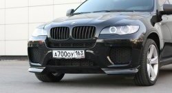 4 749 р. Накладки Global-Tuning на передний бампер автомобиля BMW X6 E71 дорестайлинг (2008-2012) (Неокрашенная)  с доставкой в г. Санкт‑Петербург. Увеличить фотографию 6