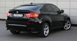 4 749 р. Накладки Global-Tuning на задний бампер автомобиля  BMW X6  E71 (2008-2014) дорестайлинг, рестайлинг (Неокрашенные)  с доставкой в г. Санкт‑Петербург. Увеличить фотографию 4