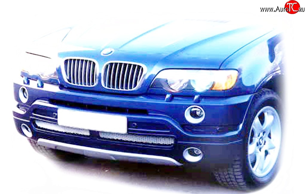 119 р. Накладка AS Concept на передний бампер BMW X5 E53 дорестайлинг (1999-2003) (Неокрашенная)  с доставкой в г. Санкт‑Петербург