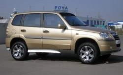 2 149 р. Пороги накладки Атака  Chevrolet Niva  2123 (2002-2008), Лада 2123 (Нива Шевроле) (2002-2008) (Неокрашенные)  с доставкой в г. Санкт‑Петербург. Увеличить фотографию 1