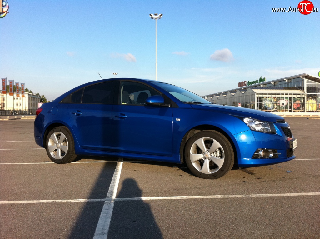 4 199 р. Пороги накладки Z-Line Chevrolet Cruze J300 седан дорестайлинг (2009-2012) (Неокрашенные)  с доставкой в г. Санкт‑Петербург