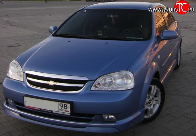 5 949 р. Накладка Street Edition на передний бампер Chevrolet Lacetti седан (2002-2013) (Неокрашенная)  с доставкой в г. Санкт‑Петербург