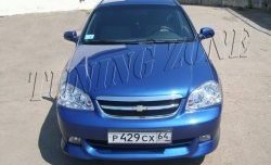 2 399 р. Накладка переднего бампера Tuning Zone Chevrolet Lacetti седан (2002-2013) (Неокрашенная)  с доставкой в г. Санкт‑Петербург. Увеличить фотографию 2