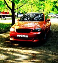 2 399 р. Накладка переднего бампера Tuning Zone Chevrolet Lacetti седан (2002-2013) (Неокрашенная)  с доставкой в г. Санкт‑Петербург. Увеличить фотографию 5