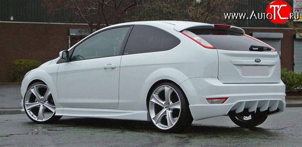 7 599 р. Накладка заднего бампера Loder 1899  Ford Focus  2 (2007-2011) хэтчбэк 3 дв. рестайлинг, хэтчбэк 5 дв. рестайлинг (Неокрашенная)  с доставкой в г. Санкт‑Петербург