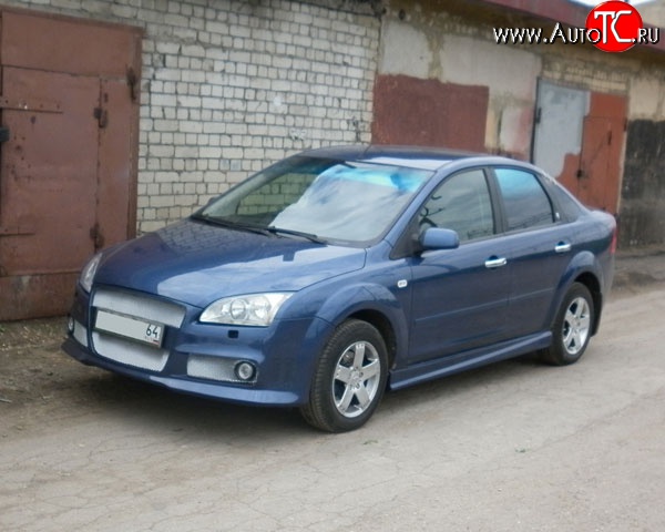 14 999 р. Передний бампер M-VRS Ford Focus 2  седан дорестайлинг (2004-2008) (Неокрашенный)  с доставкой в г. Санкт‑Петербург