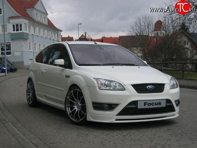 4 999 р. Накладка переднего бампера ST Sport  Ford Focus  2 (2004-2008) (Неокрашенная)  с доставкой в г. Санкт‑Петербург