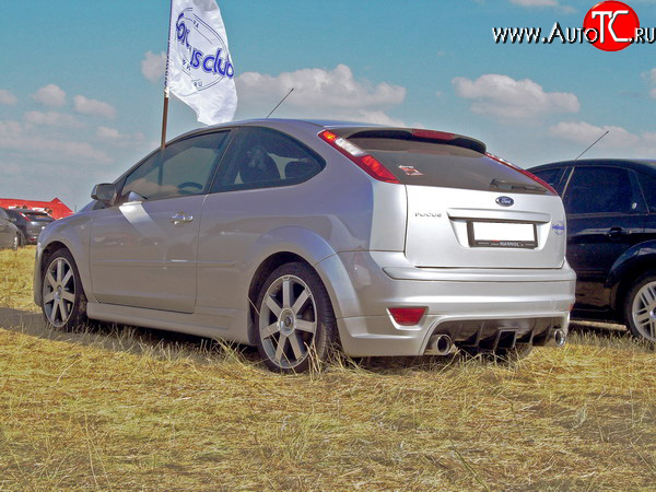 7 799 р. Юбка-диффузор заднего бампера Sport  Ford Focus  2 (2004-2008) хэтчбэк 3 дв. дорестайлинг, хэтчбэк 5 дв. дорестайлинг (Неокрашенная)  с доставкой в г. Санкт‑Петербург