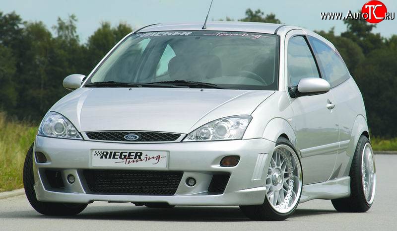 8 899 р. Передний бампер Rieger Ford Focus 1 седан рестайлинг (2001-2005)  с доставкой в г. Санкт‑Петербург