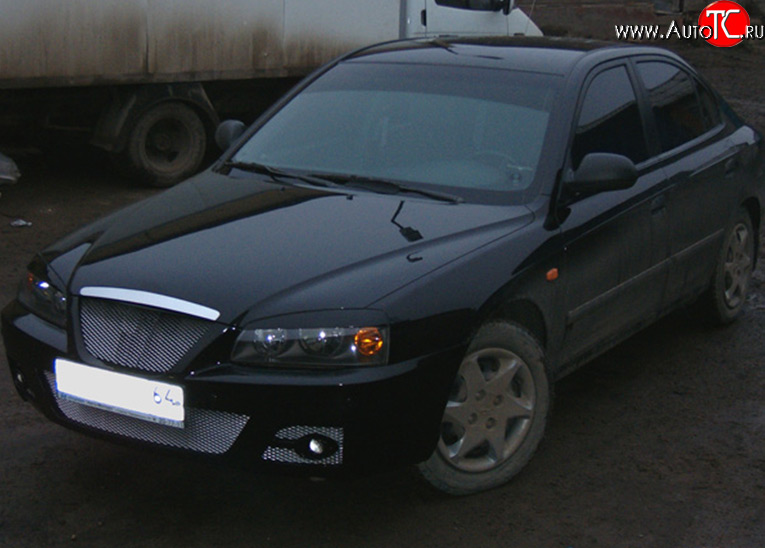 3 399 р. Передний бампер M-VRS Hyundai Elantra XD седан дорестайлинг (2000-2003) (Неокрашенный)  с доставкой в г. Санкт‑Петербург