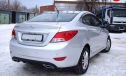 Диффузор заднего бампера Sport var №1 Hyundai Solaris RBr седан дорестайлинг (2010-2014)