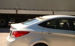 3 299 р. Козырёк на заднее лобовое стекло Sport Hyundai Solaris RBr седан рестайлинг (2014-2017) (Неокрашенный)  с доставкой в г. Санкт‑Петербург. Увеличить фотографию 2