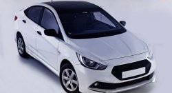 1 099 р. Реснички Sport Hyundai Solaris RBr хэтчбэк дорестайлинг (2010-2014) (Неокрашенные)  с доставкой в г. Санкт‑Петербург. Увеличить фотографию 2