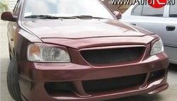 7 349 р. Передний бампер ATH Hyundai Accent седан ТагАЗ (2001-2012) (Неокрашенный)  с доставкой в г. Санкт‑Петербург. Увеличить фотографию 1