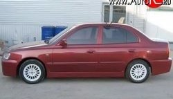 2 549 р. Пороги накладки ATH-classic Hyundai Accent седан ТагАЗ (2001-2012) (Неокрашенные)  с доставкой в г. Санкт‑Петербург. Увеличить фотографию 4