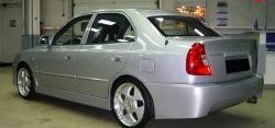 4 699 р. Задний бампер ATH-classic  Hyundai Accent  седан ТагАЗ (2001-2012) (Неокрашенный)  с доставкой в г. Санкт‑Петербург. Увеличить фотографию 3