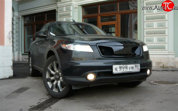 5 799 р. Решётка радиатора Devil INFINITI FX45 S50 дорестайлинг (2002-2005) (Неокрашенная)  с доставкой в г. Санкт‑Петербург