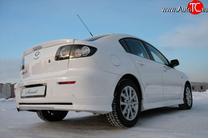 6 949 р. Пороги накладки Sunset  Mazda 3/Axela  BK (2003-2009) дорестайлинг седан, рестайлинг седан (Неокрашенные)  с доставкой в г. Санкт‑Петербург