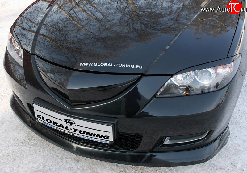 3 049 р. Радиаторная решётка Global-Tuning Mazda 3/Axela BK дорестайлинг седан (2003-2006) (Неокрашенная)  с доставкой в г. Санкт‑Петербург