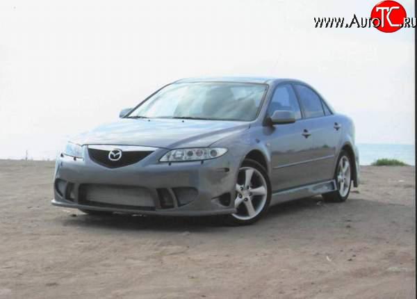 8 449 р. Передний бампер на Mazda 6 GG седан дорестайлинг (2002-2005)  с доставкой в г. Санкт‑Петербург