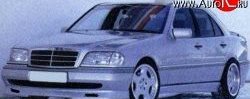 3 599 р. Пороги накладки Rieger Mercedes-Benz C-Class S202 дорестайлинг универсал (1992-1997)  с доставкой в г. Санкт‑Петербург. Увеличить фотографию 2