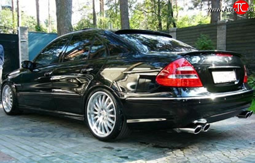 2 699 р. Козырёк AMG на заднее лобовое стекло автомобиля  Mercedes-Benz E-Class  W211 (2002-2009) дорестайлинг седан, рестайлинг седан (Неокрашенный)  с доставкой в г. Санкт‑Петербург