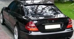 2 699 р. Козырёк AMG на заднее лобовое стекло автомобиля  Mercedes-Benz E-Class  W211 (2002-2009) дорестайлинг седан, рестайлинг седан (Неокрашенный)  с доставкой в г. Санкт‑Петербург. Увеличить фотографию 2