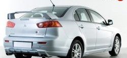 3 599 р. Накладка заднего бампера Elegance Mitsubishi Lancer 10 седан дорестайлинг (2007-2010) (Неокрашенная)  с доставкой в г. Санкт‑Петербург. Увеличить фотографию 2