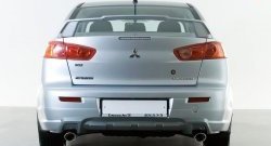 3 599 р. Накладка заднего бампера Elegance Mitsubishi Lancer 10 седан дорестайлинг (2007-2010) (Неокрашенная)  с доставкой в г. Санкт‑Петербург. Увеличить фотографию 1