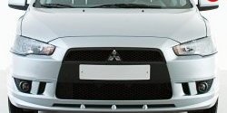 3 599 р. Накладка переднего бампера Elegance Mitsubishi Lancer 10 седан дорестайлинг (2007-2010) (Неокрашенная)  с доставкой в г. Санкт‑Петербург. Увеличить фотографию 3