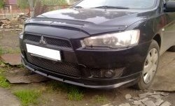 3 599 р. Накладка переднего бампера Elegance Mitsubishi Lancer 10 седан дорестайлинг (2007-2010) (Неокрашенная)  с доставкой в г. Санкт‑Петербург. Увеличить фотографию 1