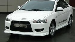 4 749 р. Накладка переднего бампера Mitsubishi global-Tuning Mitsubishi Lancer 10 седан дорестайлинг (2007-2010) (Неокрашенная)  с доставкой в г. Санкт‑Петербург. Увеличить фотографию 1