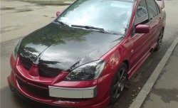 6 399 р. Накладка переднего бампера Evo Mitsubishi Lancer 9 CS седан 1-ый рестайлинг (2003-2005) (Неокрашенная)  с доставкой в г. Санкт‑Петербург. Увеличить фотографию 3