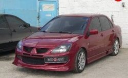 6 399 р. Накладка переднего бампера Evo Mitsubishi Lancer 9 1-ый рестайлинг седан (2003-2005) (Неокрашенная)  с доставкой в г. Санкт‑Петербург. Увеличить фотографию 4