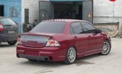 14 299 р. Задний бампер Evo  Mitsubishi Lancer  9 (2003-2009) 1-ый рестайлинг седан, 2-ой рестайлинг седан (Неокрашенный)  с доставкой в г. Санкт‑Петербург. Увеличить фотографию 1