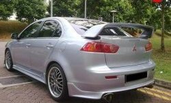 4 999 р. Накладка Zodiak V2 на задний бампер  Mitsubishi Lancer  10 (2007-2017) (Неокрашенная)  с доставкой в г. Санкт‑Петербург. Увеличить фотографию 1