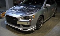 4 849 р. Накладка Zodiak на передний бампер Mitsubishi Lancer 10 седан дорестайлинг (2007-2010) (Неокрашенная)  с доставкой в г. Санкт‑Петербург. Увеличить фотографию 3