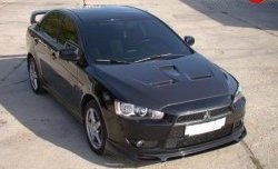 4 849 р. Накладка Zodiak на передний бампер  Mitsubishi Lancer  10 (2007-2017) седан дорестайлинг, хэтчбэк дорестайлинг, седан рестайлинг, хэтчбек 5 дв рестайлинг (Неокрашенная)  с доставкой в г. Санкт‑Петербург. Увеличить фотографию 4