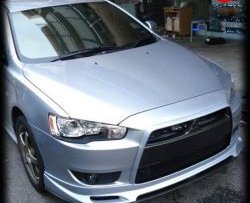 4 849 р. Накладка Zodiak на передний бампер  Mitsubishi Lancer  10 (2007-2017) седан дорестайлинг, хэтчбэк дорестайлинг, седан рестайлинг, хэтчбек 5 дв рестайлинг (Неокрашенная)  с доставкой в г. Санкт‑Петербург. Увеличить фотографию 7