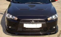 31 799 р. Пластиковый капот Evo  Mitsubishi Lancer  10 (2007-2017) седан дорестайлинг, хэтчбэк дорестайлинг, седан рестайлинг, хэтчбек 5 дв рестайлинг (Неокрашенный)  с доставкой в г. Санкт‑Петербург. Увеличить фотографию 1