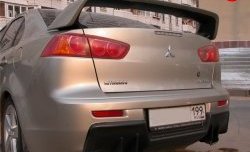 5 399 р. Накладка Evo на задний бампер Mitsubishi Lancer 10 седан дорестайлинг (2007-2010) (Неокрашенная)  с доставкой в г. Санкт‑Петербург. Увеличить фотографию 3