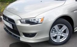 899 р. Вставка переднего бампера (зубатка) Evo Mitsubishi Lancer 10 седан дорестайлинг (2007-2010) (Неокрашенная)  с доставкой в г. Санкт‑Петербург. Увеличить фотографию 4