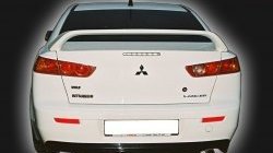 4 249 р. Накладка заднего бампера GT Dynamics Mitsubishi Lancer 10 седан дорестайлинг (2007-2010) (Неокрашенная)  с доставкой в г. Санкт‑Петербург. Увеличить фотографию 2