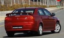 3 499 р. Задний бампер Стандарт Mitsubishi Lancer 10 седан дорестайлинг (2007-2010) (Неокрашенный)  с доставкой в г. Санкт‑Петербург. Увеличить фотографию 1