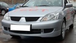 4 249 р. Накладка переднего бампера GT Dynamics Mitsubishi Lancer 9 1-ый рестайлинг седан (2003-2005) (Неокрашенная)  с доставкой в г. Санкт‑Петербург. Увеличить фотографию 1