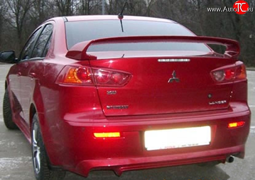 8 199 р. Спойлер Zodiak  Mitsubishi Lancer  10 (2007-2017) седан дорестайлинг, седан рестайлинг (Неокрашенный)  с доставкой в г. Санкт‑Петербург