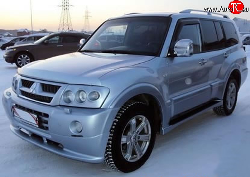 10 599 р. Накладка переднего бампера Sport Mitsubishi Pajero 3 V70 дорестайлинг (1999-2003) (Неокрашенная)  с доставкой в г. Санкт‑Петербург