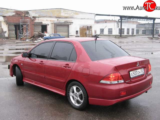 4 049 р. Накладка заднего бампера на Mitsubishi Lancer 9 1-ый рестайлинг седан (2003-2005)  с доставкой в г. Санкт‑Петербург