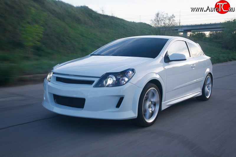 3 299 р. Решётка радиатора DM-Style  Opel Astra  H GTC (2004-2009) хэтчбек 3 дв. дорестайлинг, хэтчбек 3 дв. рестайлинг (Без сетки, Неокрашенная)  с доставкой в г. Санкт‑Петербург